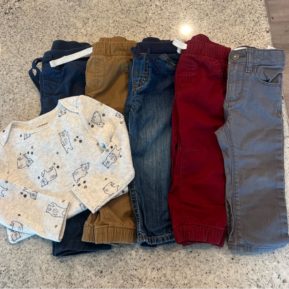 Baby toddler boy bundle pants joggers and bodysuit 12-18 months - Picture 2 of 8